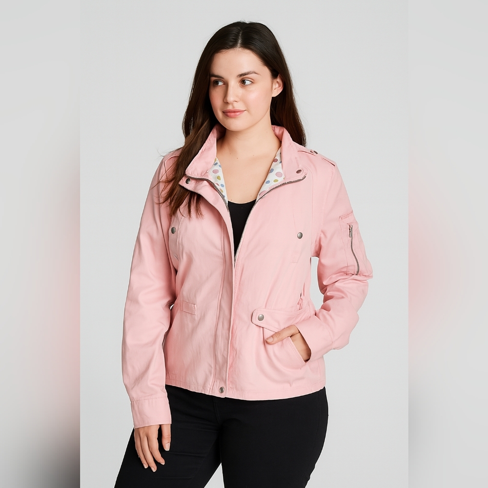 M3) ZeroXposur Light Pink Utility Jacket – Size XL (16)